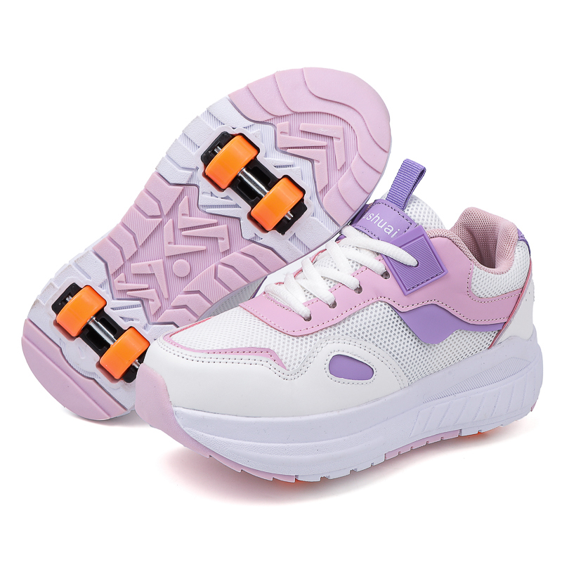 子供用ローラースケート、4輪、取り外し可能な車輪付きスニーカ - Men'S Shoes のレビューと価格